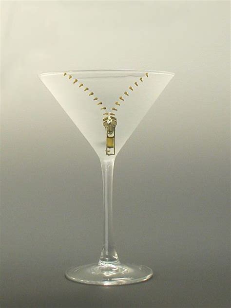 Zipper Martini Glass Martini Glass Glass Painted Wine Glasses