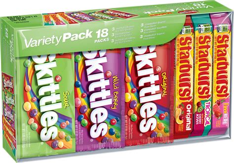 Skittles And Starburst Fruity Candy Full Size Variety Mix Box 3705