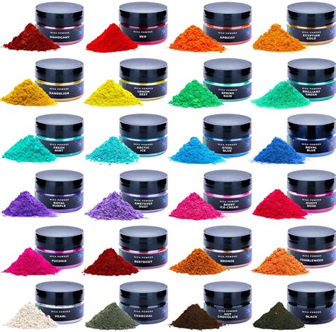 Soap Shop Shimmering Mica Powder Color Epoxy Resin Pigments 24 Count
