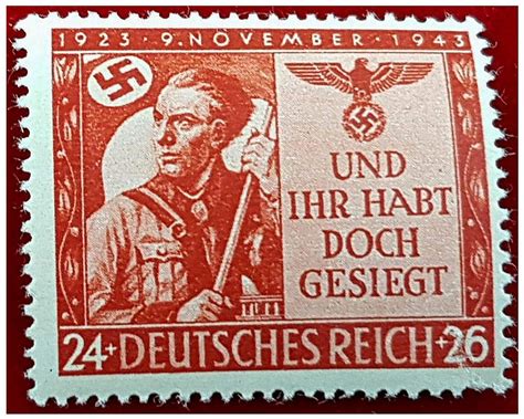 Amazon Com 1943 DE BOLD NAZI STAMP MARKS 20TH ANNIV OF BEER HALL