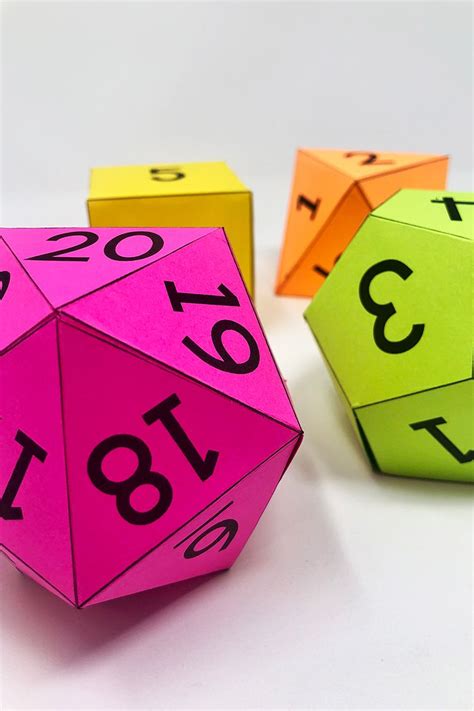 My Math Resources Large Printable Dice Templates In 2020