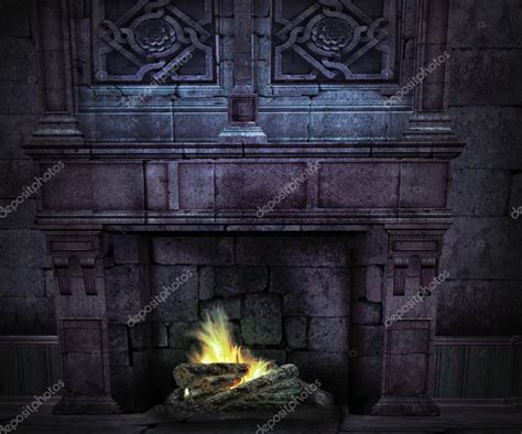 Medieval Fireplace — Stock Photo © Backgroundstor 42404983