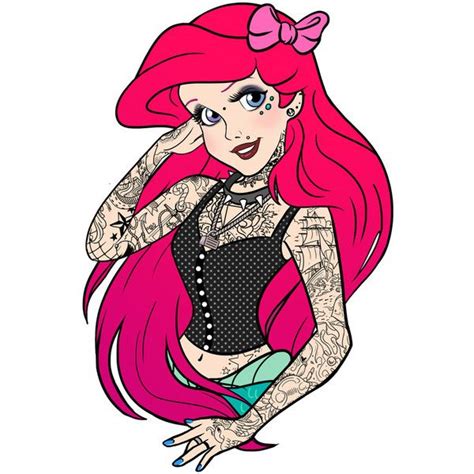 Punk Ariel Art Print Punk Disney Disney Princess Tattoo Punk Disney