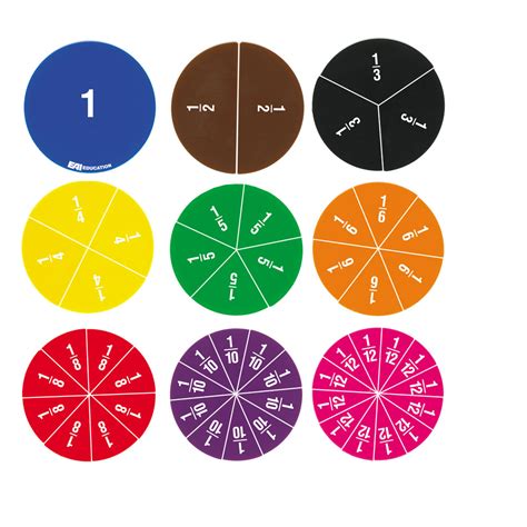 Fraction Circles Numbered Set Of 51 School To Home Individual