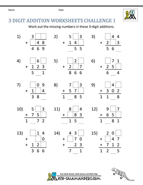 30 Addition Worksheets For Grade 3 Coo Worksheets