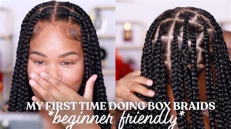 watch me do knotless box braids for the first time arnellarmon youtube