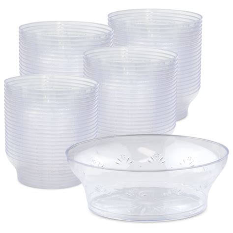 [240 pack] clear plastic bowls 10 oz hard plastic ice cream cups