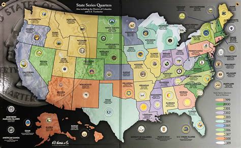 State Series Quarters Collector Map Large World Map