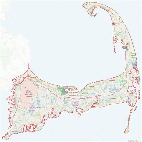 Map Of Barnstable County Massachusetts