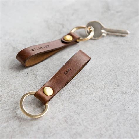 Printcious is the perfect shop for you. Personalised Leather Loop Keyring | Romantic gifts for him ...