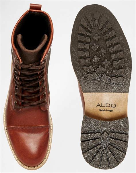 Lyst Aldo Amassa Leather Boots In Brown For Men