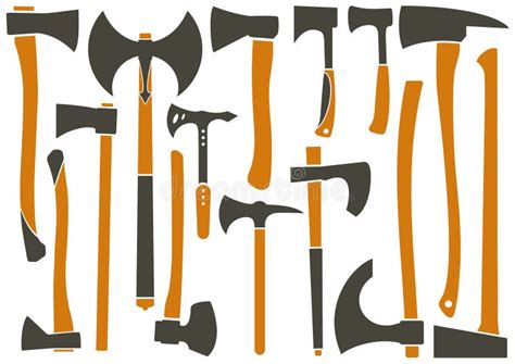 Different Types Of Axes Stock Vector Illustration Of Tools 55976343