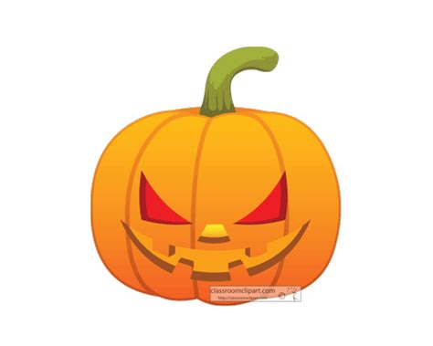 Halloween Clipart Animated Pumpkin With Red Eyes Halloween C
