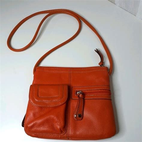 Tignanello Bags Tignanello Orange Leather Crossbody Bag Poshmark