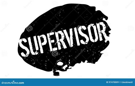 Supervisor Rubber Stamp Stock Vector Illustration Of Employer 97470009