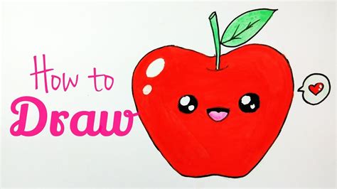 How To Draw Apple Easy Apple Drawing Tutorial For Beginner 🍎 Youtube