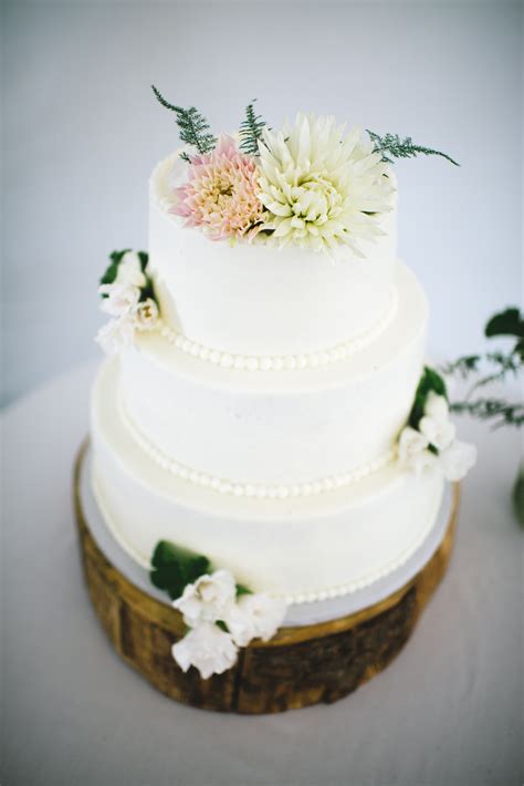 Three Tier White Fondant Wedding Cake