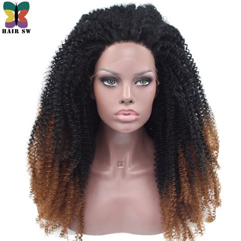 Hair Sw Long Spiral Curly Synthetic Lace Front Wig Off Afro Light