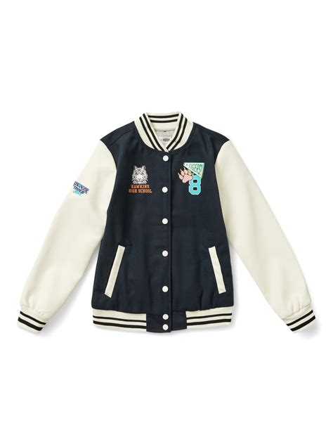 Buy Justice Girls X Stranger Things Varsity Jacket Sizes Xs Xlp Online