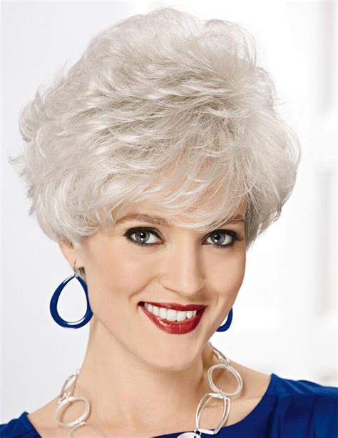 Capless Synthetic White Hair Wig For Older Ladies