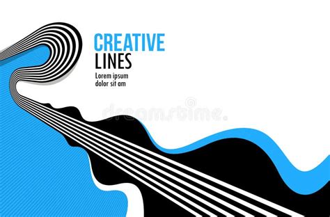 3d Lines In Motion Vector Abstract Background Creative Stock Vector