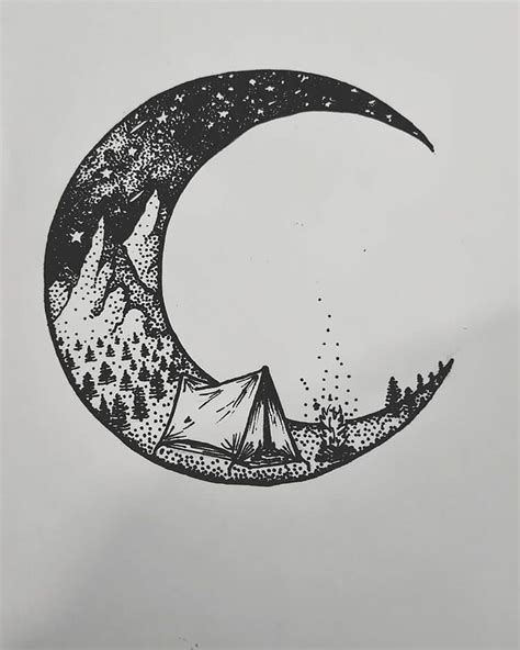 12 Moon Drawings Perfect For Art References Beautiful Dawn Designs