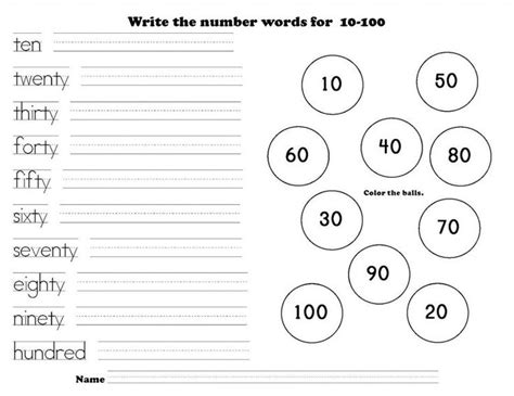 Number Worksheets 1 100 K5 Worksheets Number Words Worksheets