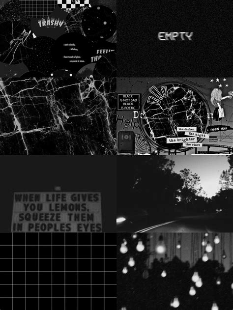 Black And White Aesthetic Background Collage