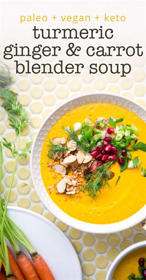 Lemongrass Ginger And Turmeric Carrot Blender Soup With Coconut Almond Streusel — Brooke Lark