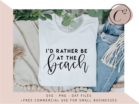 i d rather be at the beach hand lettered svg beach svg etsy