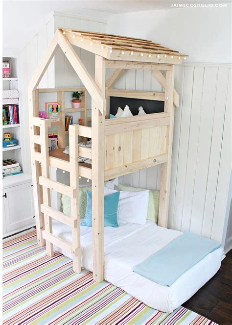 The design of diy concrete block bed is so far the most creative design one can come across. Ana White | Over Bed Indoor Playhouse - DIY Projects # ...