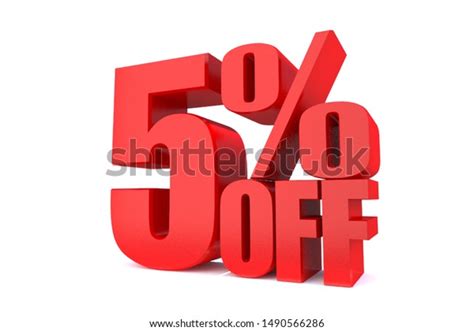 5 Percent Off 3d Sign On Stock Illustration 1490566286