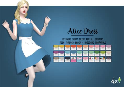 Apron Version Of Easter Alice Dress Sims 4 Sims Sims 4 Characters