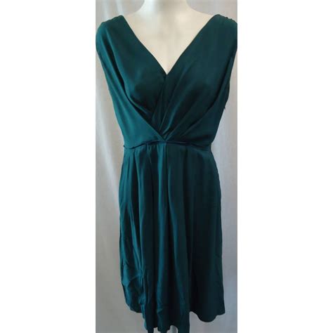 Green Jigsaw Dress Jigsaw Size 12 Green Knee Length Dress Oxfam Gb Oxfams Online Shop