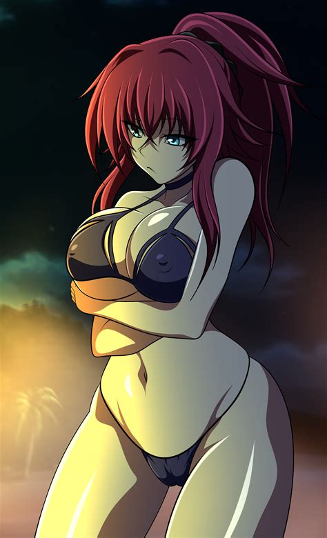 Rule 34 Anime Style Arms Crossed Arms Crossed Under Breasts Beach Big