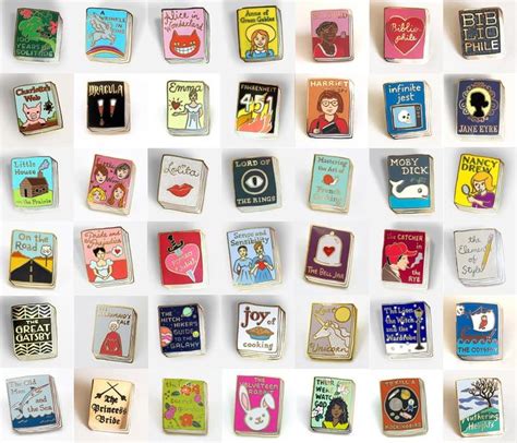 Book Pins Book Pins Enamel Lapel Pin Pin And Patches