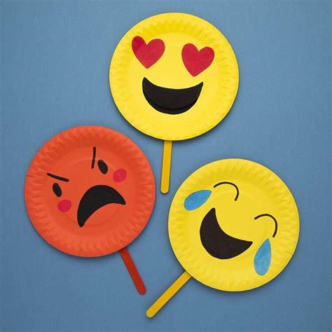 World Emoji Day Paper Plate Crafts For Kids Kids Art And Craft