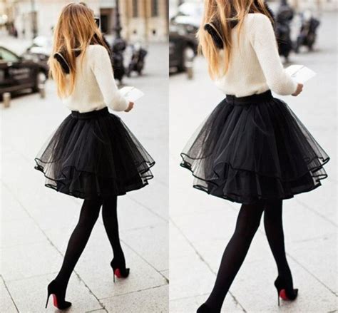 Mini Short Puffy Black Tulle Skirt With Ruffles Fashion Sexy Tutu 62