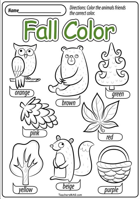 Fall Worksheets And Printables For Preschool Seasons