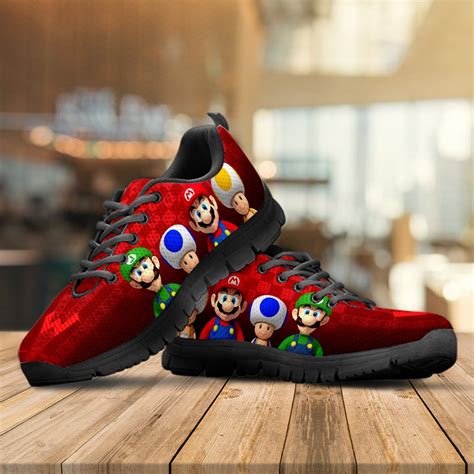 Super Mario Shoes Super Mario Bros Custom Shoes Nintendo Etsy