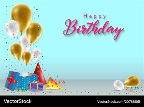 Happy Birthday Background Template Royalty Free Vector Image