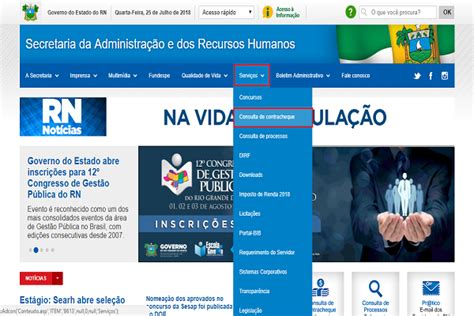 Portal Do Servidor Rn Como Emitir Contracheque Online