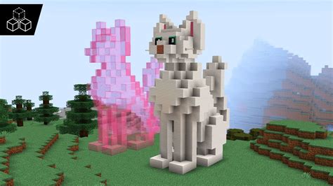 How To Build A Cat Statue Minecraft Tutorial Youtube