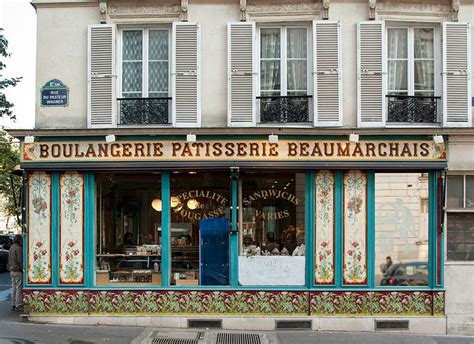 Boulangerie Pâtisserie Beaumarchais Shop Facade Paris Shop Fronts