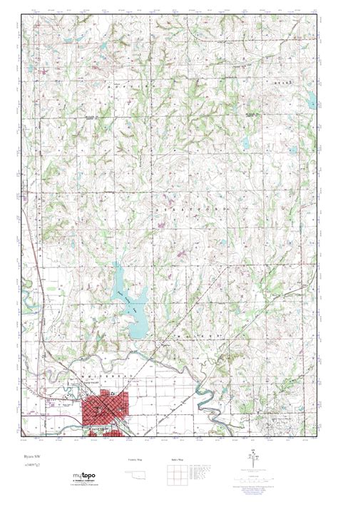 Mytopo Byars Sw Oklahoma Usgs Quad Topo Map