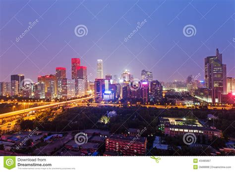 Night At Beijing Stock Image Image Of Charming Financial 43485897