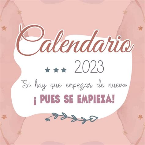 Calendario Pared 2023 Frases Domestika