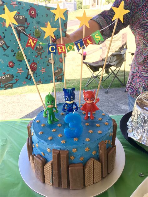 Choose from a curated selection of birthday cake photos. Pj masks birthday cake with city scape (With images) | Pj ...