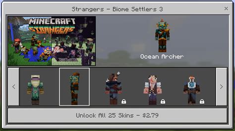 Minecraft Pocket Edition Biome Settlers 3 Strangers Skin