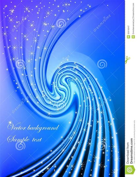 Abstract Blue Swirl Background Vector Stock Vector Illustration Of